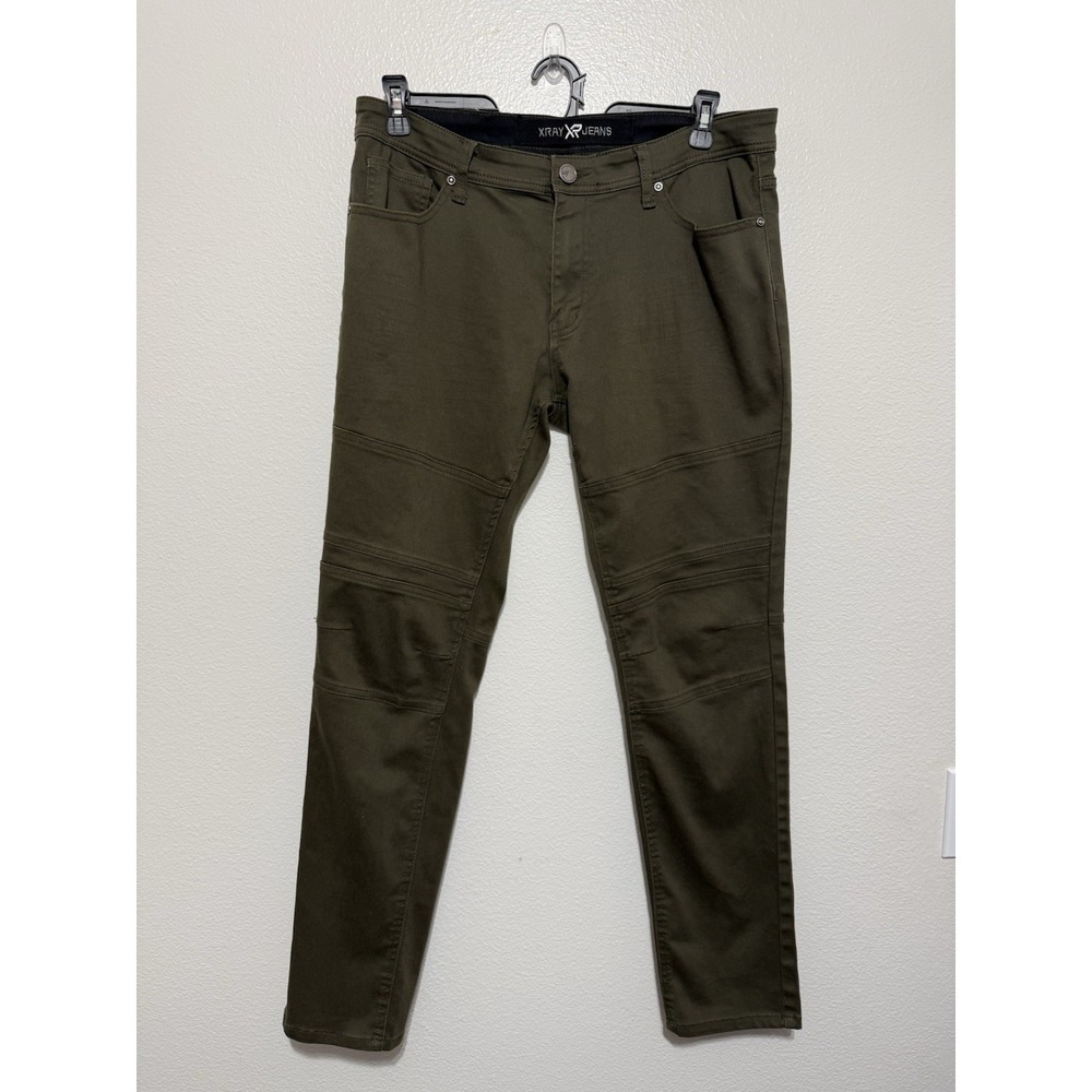 Xray Men's Olive Slim Stretch Jeans 36x32 Casual Streetwear
